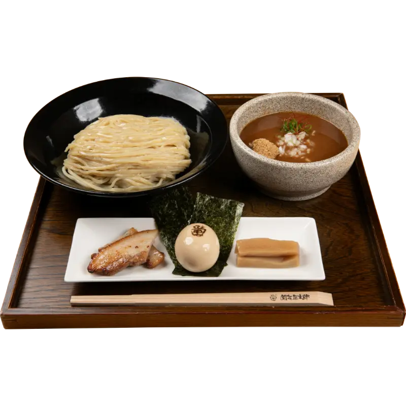 開花屋の濃厚つけ麺正油味